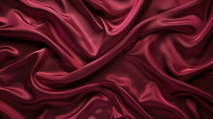Obraz premium A luxurious silk texture background in rich burgundy, offering an elegant and sophisticated aesthetic