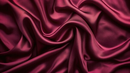 Obraz premium A luxurious silk texture background in rich burgundy, offering an elegant and sophisticated aesthetic