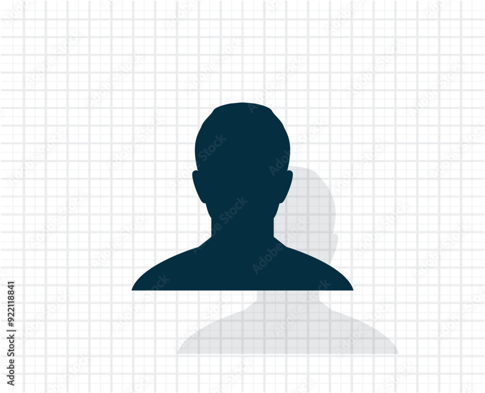 Poster vector dark color icon with shadow on light checkered background