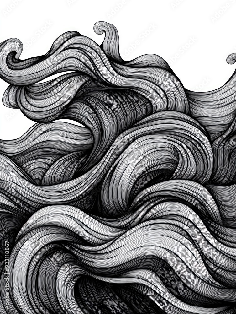 Poster mesmerizing abstract swirls and dynamic doodle art design with fluid movement vibrant colors and con
