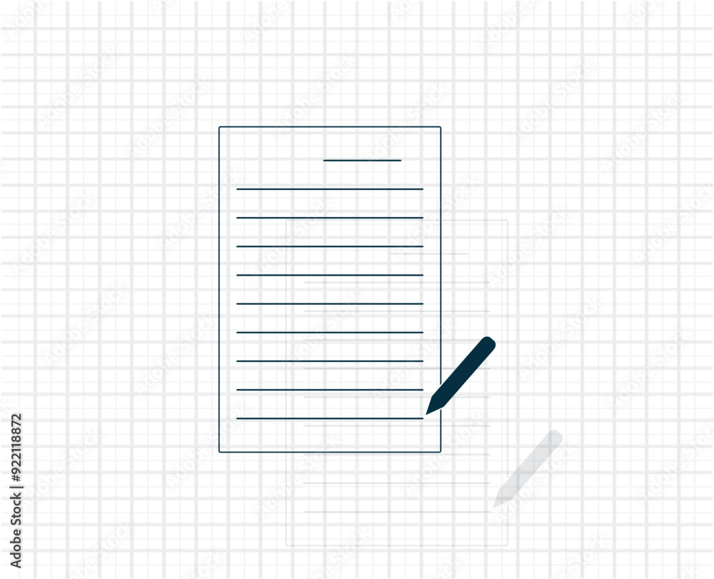 Poster vector dark color icon with shadow on light checkered background