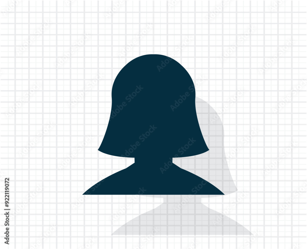 Poster vector dark color icon with shadow on light checkered background