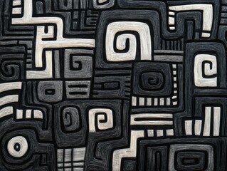 Intricately Designed Doodle Maze with Hidden Paths and Objects   Captivating Abstract Art Filled with Geometric Shapes Lines and Puzzling Details