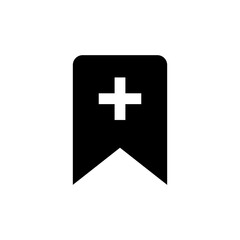 bookmark add icon, simple vector flat illustration for web and app on white background..eps