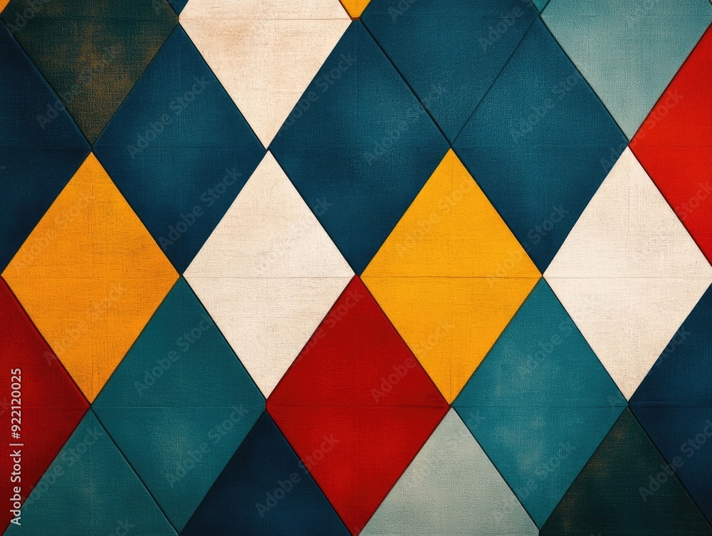 Poster vibrant and dynamic geometric triangle pattern with alternating colors creating a bold modern and vi