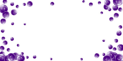 Vitamin D3 round capsules.