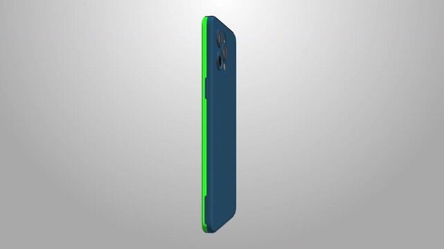 3D smart phone green screen with trackers and alpha channel