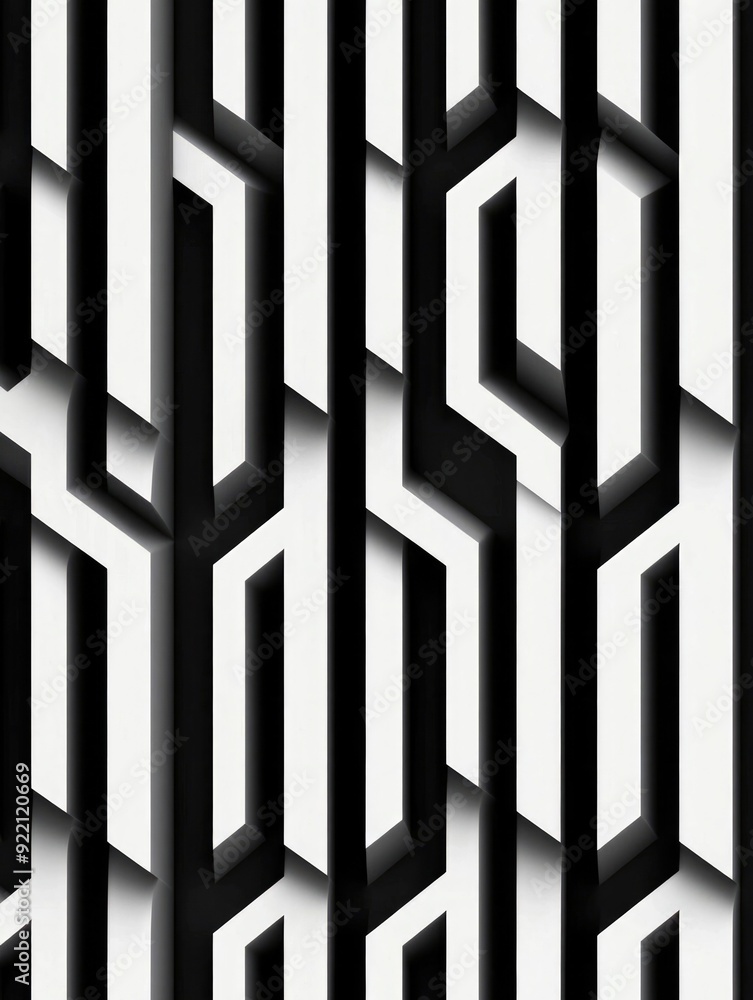Aufkleber overlapping geometric square patterns creating a 3d cube illusion effect minimalist abstract digital