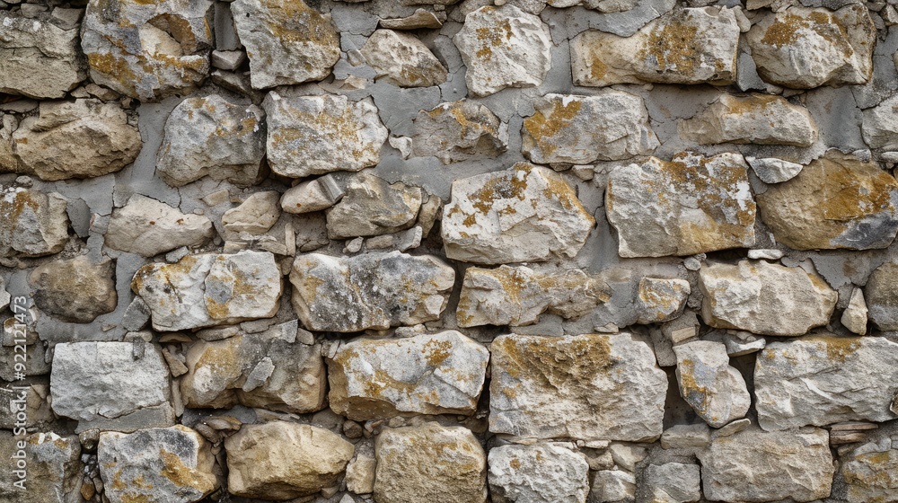 Poster a rustic stone wall texture background with visible grain and imperfections, adding depth and charac