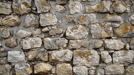 A rustic stone wall texture background with visible grain and imperfections, adding depth and character
