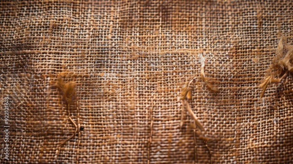 Poster a rustic woven fabric texture background with visible threads and earthy tones, adding warmth and ch