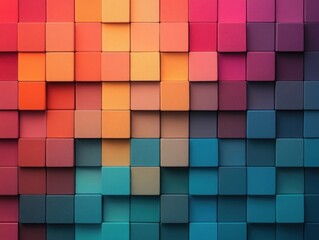 Mesmerizing Grid of Varying Shade Squares Forming Geometric Patterns and Gradient Depth  Minimalist and Modern Abstract Background with Clean Lines Shapes and Colors