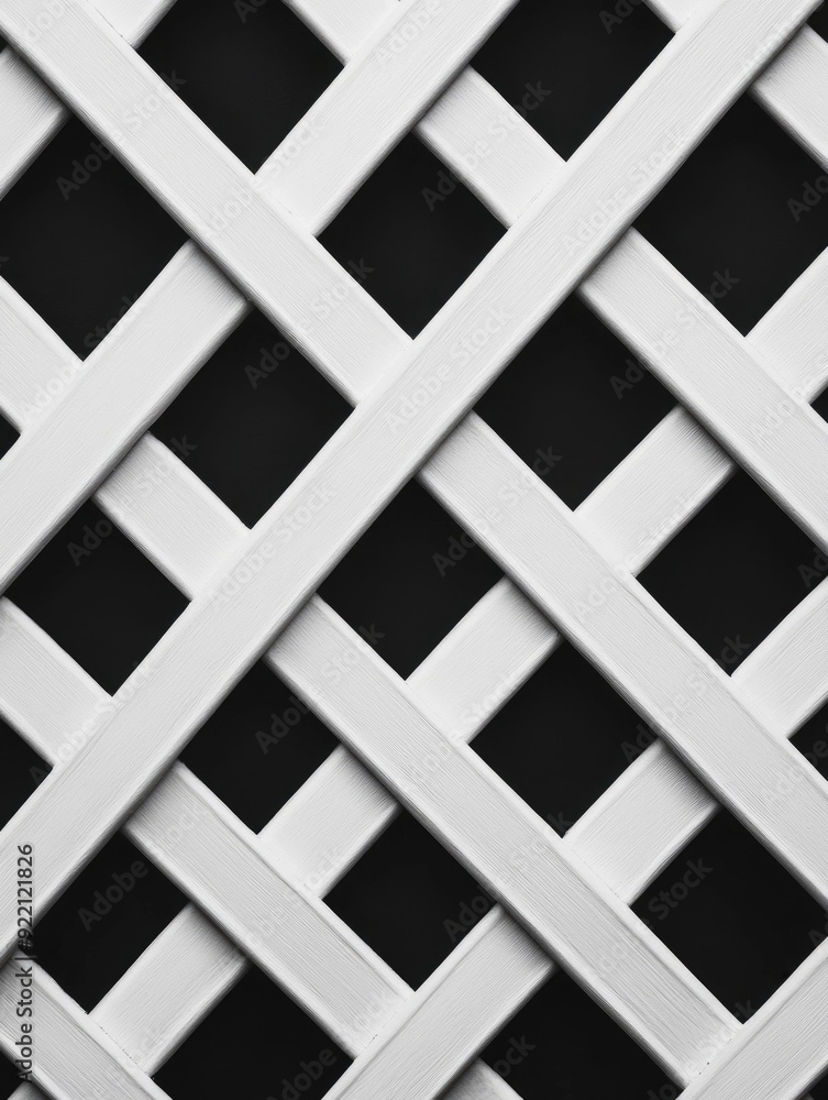 Poster intersecting diagonal lines forming a precise diamond grid pattern creating a minimalist clean and g