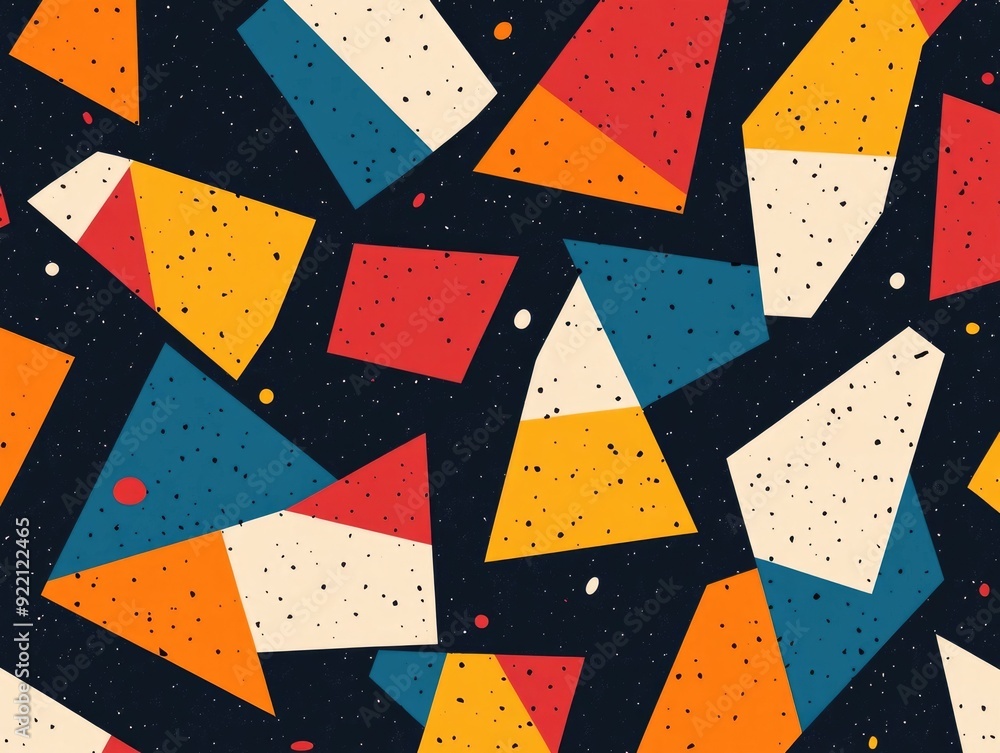 Poster mesmerizing abstract background featuring a fragmented geometric pattern with dynamic edgy and visua