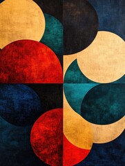 Minimalist and contemporary digital featuring a balanced geometric circular grid pattern with varying radii creating a smooth and harmonious visual effect