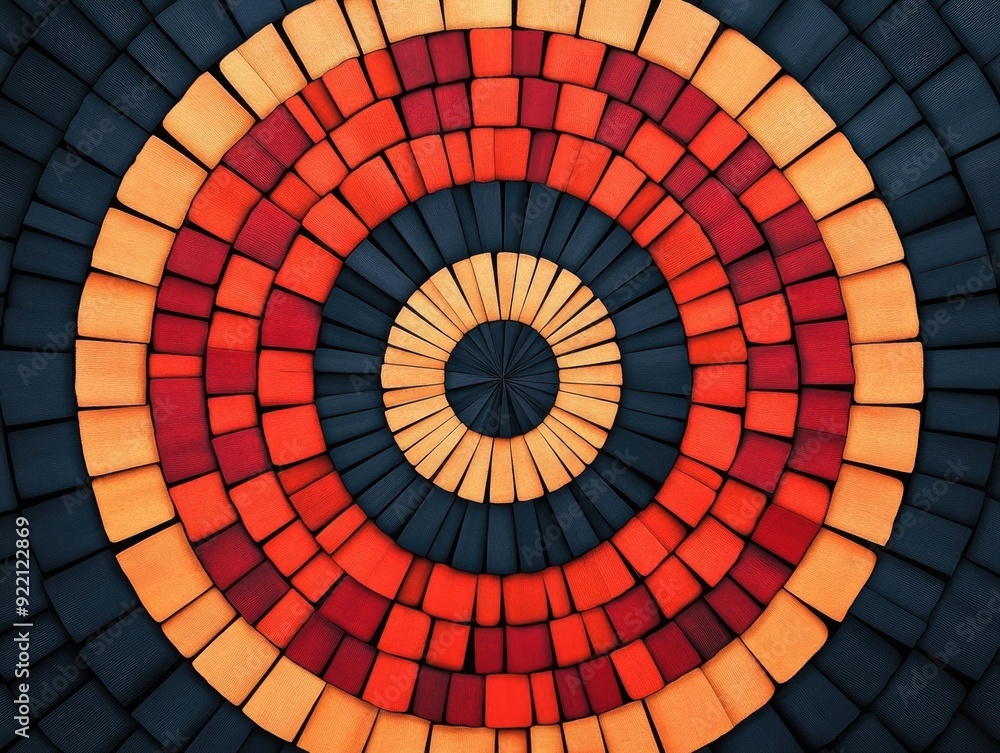 Aufkleber mesmerizing circular geometric patterns with radial symmetry balanced composition and harmonious int