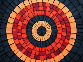 Obraz premium Mesmerizing circular geometric patterns with radial symmetry balanced composition and harmonious interconnected shapes Visually appealing abstract digital with dynamic flowing and intricate design