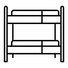 A bunk bed art vector illustration