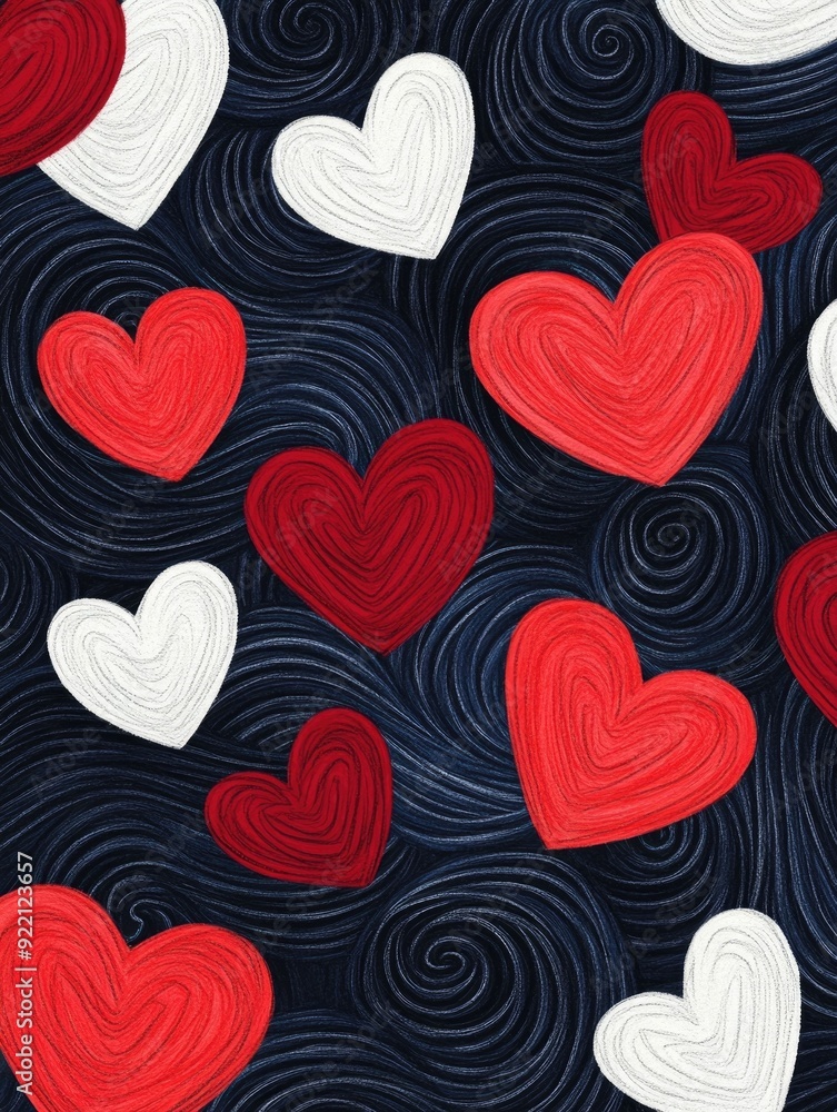 Poster vibrant and whimsical doodle art creation featuring a fun design with swirling lines twinkling stars