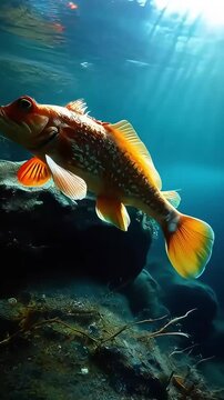 Coral reef with fish. Underwater world. Underwater world.