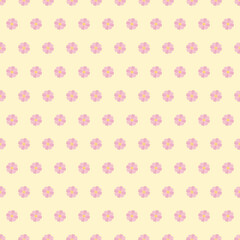 Cute spring pattern with flowers, seamless print on fabric