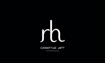 HN, NH, H, N abstract letters logo monogram