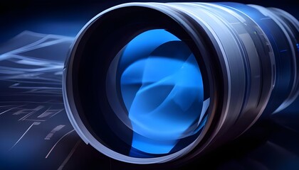 Lens of Clarity: High-Resolution Document Scanning, futuristic camera lens capturing documents with exceptional clarity and precision, transformation from analog to digital