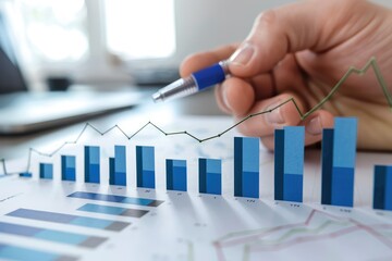 Chart of  graphs paper financial development and Business idea A company strategy