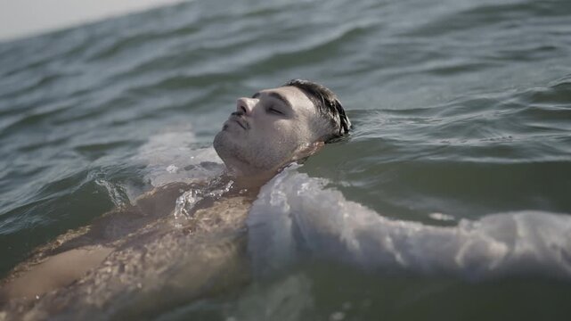 Experiencing Serenity While Floating in Tranquil Calm Waters