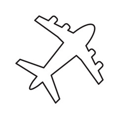 Plane icon vector, simpleflat liner illustration for web and app on white background..eps