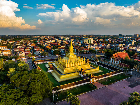 The temples beautiful in Laos 