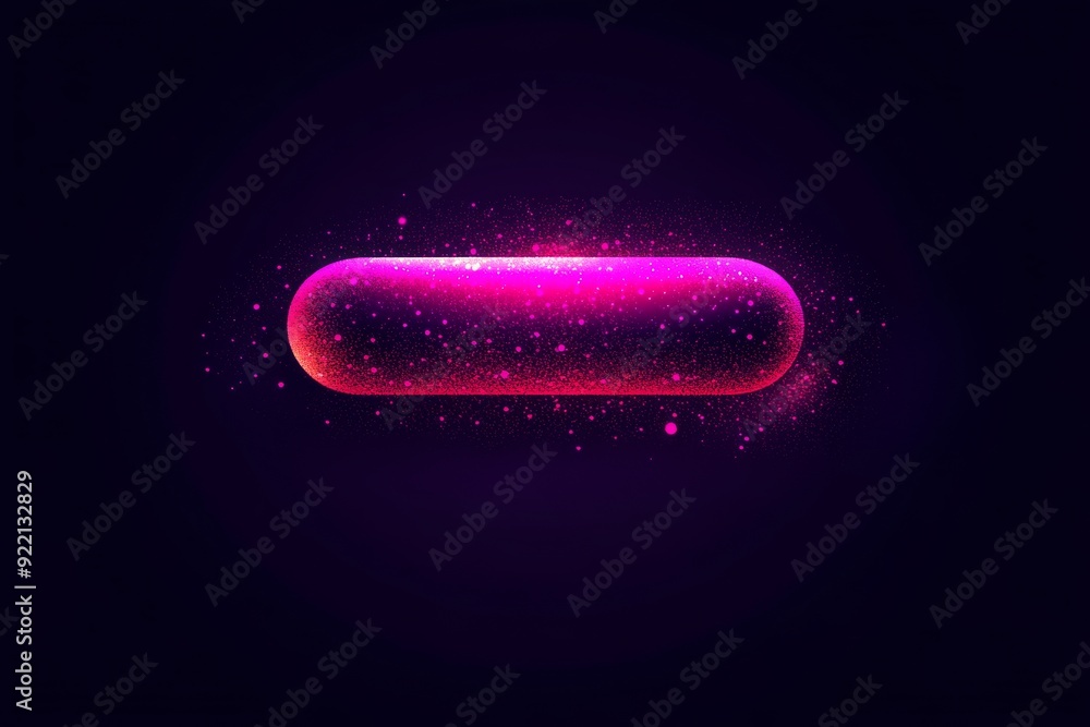 Aufkleber a futuristic and glowing neon capsule floating in a dark space symbolizing the advanced high tech na