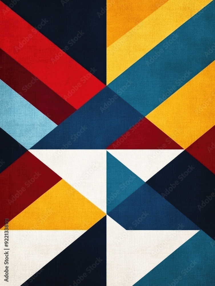 Aufkleber retro geometric pattern with warm intersecting lines bold digital graphic design for posters packagi