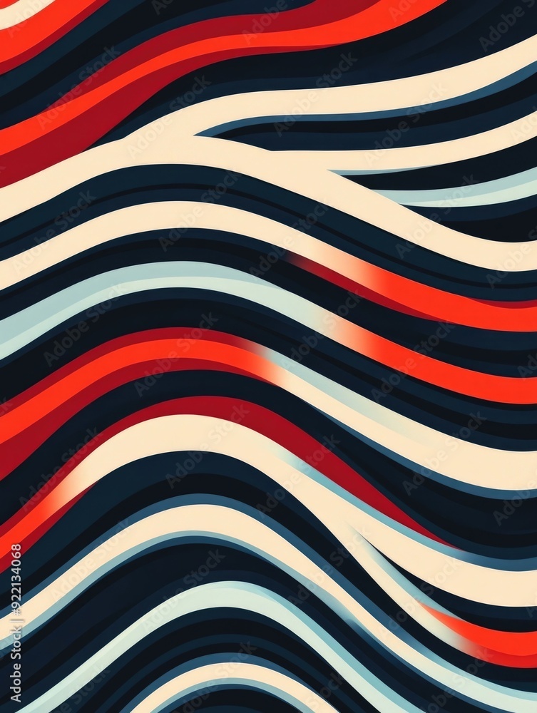 Poster mesmerizing geometric patterns in muted tones creating a captivating abstract artwork with flowing w