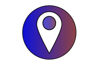 Pin icon. Location icon. Map pin. Destination vector icon