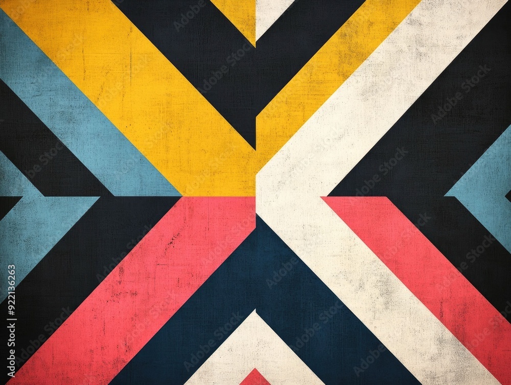 Poster an abstract background featuring a geometric grid of diagonal and vertical lines in a retro minimali
