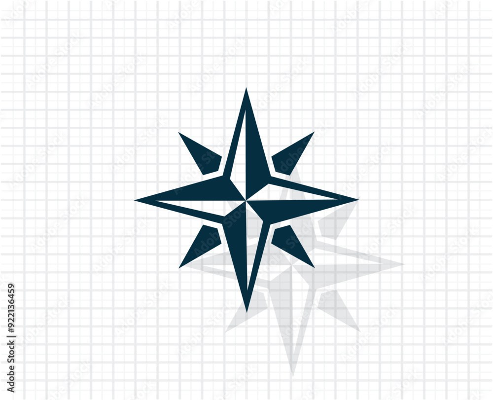 Poster vector dark color icon with shadow on light checkered background