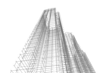 Architectural background vector 3d illustration