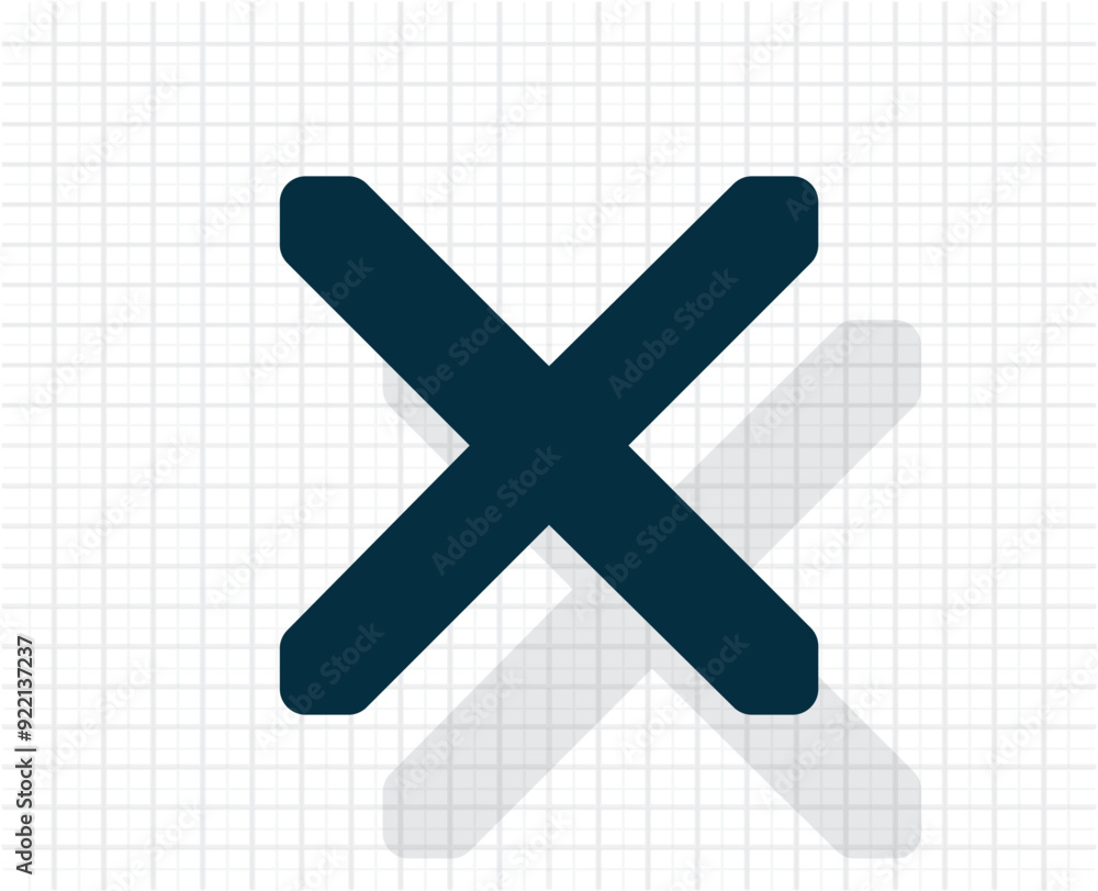 Poster vector dark color icon with shadow on light checkered background