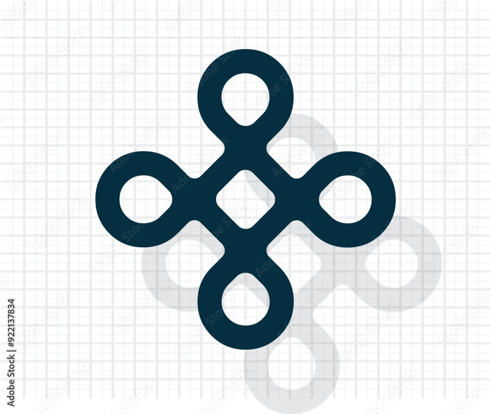 Aufkleber vector dark color icon with shadow on light checkered background