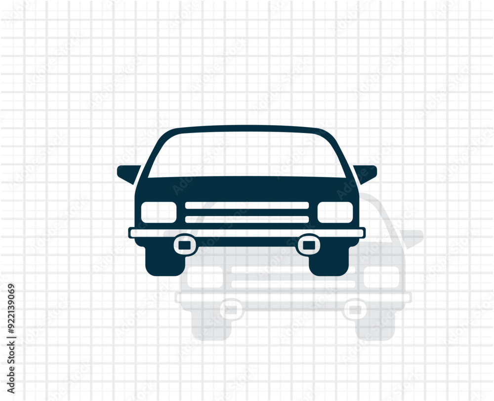 Aufkleber vector dark color icon with shadow on light checkered background