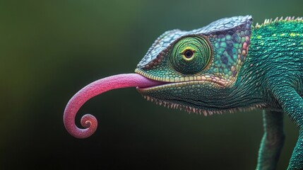 Chameleon Tongue: An Impressive Display of Nature's Predator in the Animal Kingdom