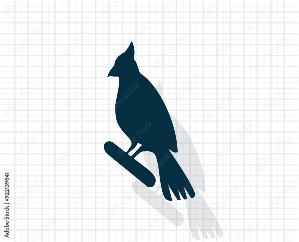 Poster vector dark color icon with shadow on light checkered background