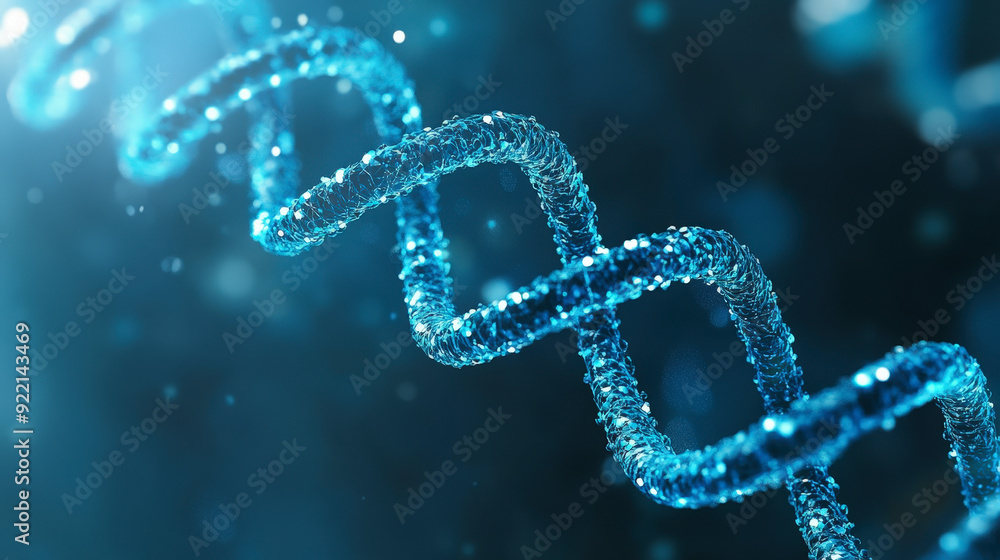 Aufkleber a detailed, 3d-rendered image of a dna double helix, showcasing its intricate structure and sequence