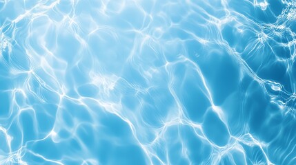 Glimmering blue water surface illuminated by sunlight in a serene swimming pool during midday