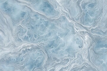 Obraz premium A cool ice blue marble pattern with silver and white veins, AI Generated