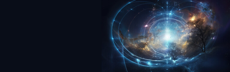 Fototapeta premium Religious heavenly paradise, biblical background. The concept of love, the light of god. AI generated.