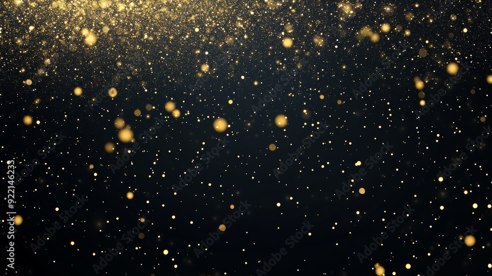 Fototapete a mysterious and mystical background filled with luminous sparks and deep space texture effects. par