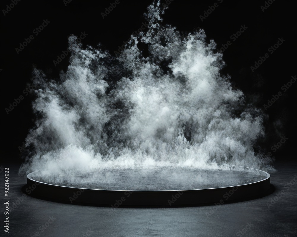 Aufkleber a misty ground fog spooky 3d smoke texture overlay with magic atmosphere and transparent effects
