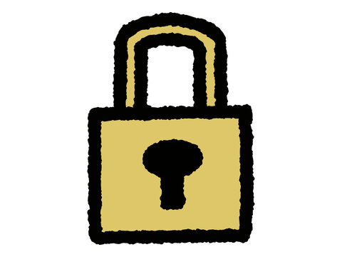 recommend clip art: 南京錠（閉）手描きアイコン　ベクター素材